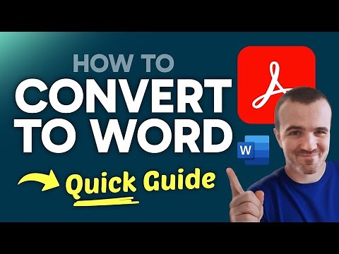 How to CONVERT Adobe Reader to Word (Step by Step)