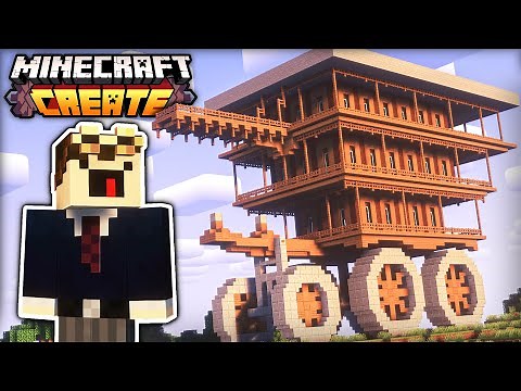 I Built a GIANT MOVING FACTORY in Minecraft Create Mod