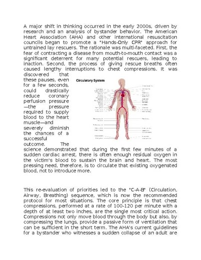Ventilatory Support in CPR Worksheet for Sub-Plan or Classwork & Homework