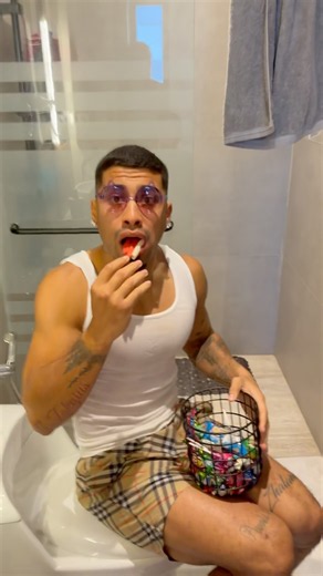 Mom and kids find candy trail leading to bathroom and find this #shorts