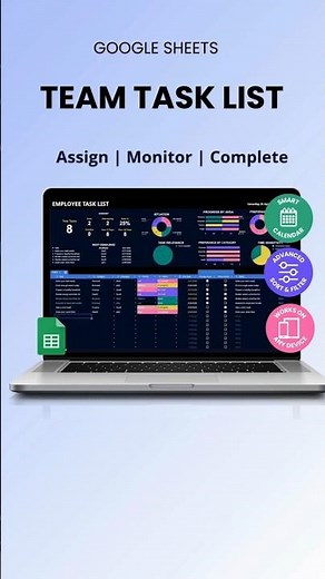 Task Tracker Google Sheet | Monitor Tasks, Deadlines & Progress #google