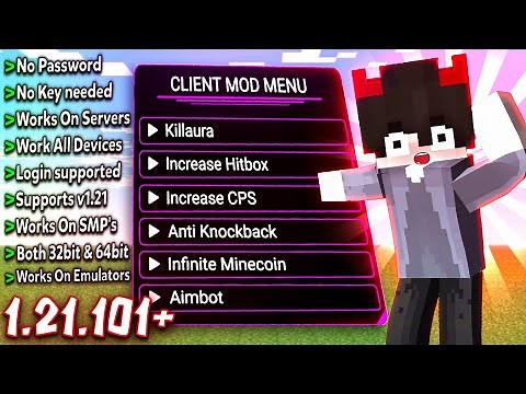 The *BEST* Hacked Mod Menu Client for MCPE 1.21.101+