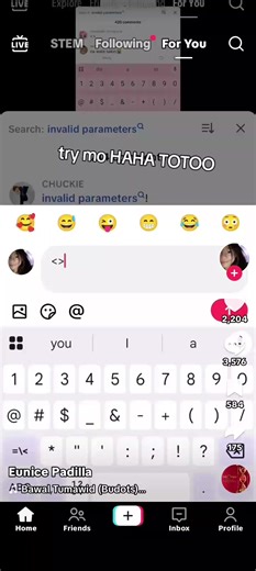 KAY VS RHY... (@rosalyncorralesro)’s video of invalid parameters