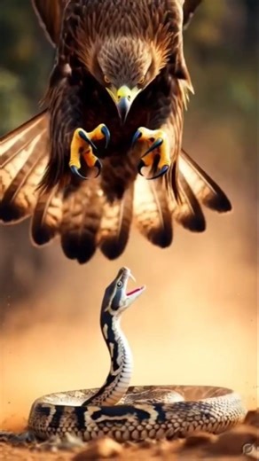 Golden Eagle vs Snake – Epic Slow Motion Attack!