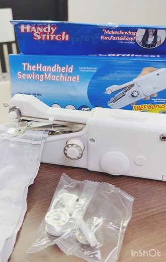 How to use a handheld sewing machine #useful gadget