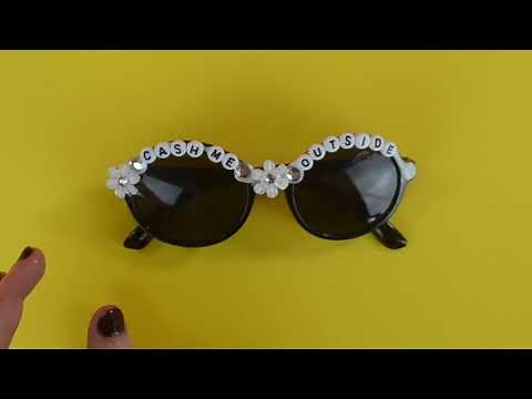 DIY Personalized Sunglasses using letter beads