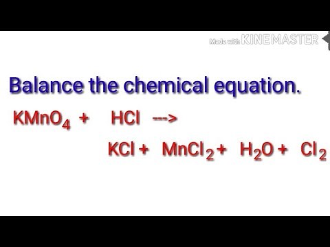 Balance the chemical equation. kmno4+hcl=kcl+mncl2+h2o+cl2.