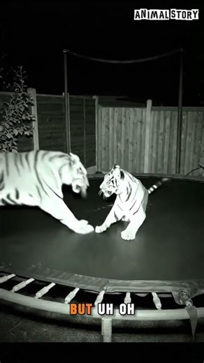 This Tiger Family Tried a Trampoline… The Ending Is HILARIOUS!