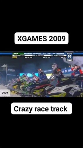 Xgames 2009 Snocross had an insane race track. Snag heat 1 here.. | Snowmobile Racing Network