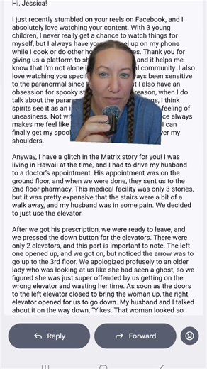 27K views · 697 reactions | Reading Your Glitch in the Matrix (and other weird) Stories  part 234 send your stories to me at auntiematrix@gmail.com #glitchinthematrix #glitchesinreallife #auntiematrix | Jessica Castro | Facebook