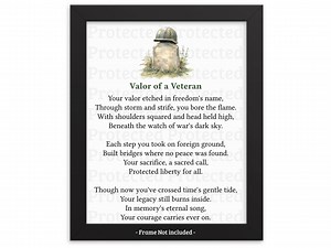 Memorial Poem for Veteran | Soldier Tribute | Remembrance | Loss of a Veteran | Grieving | No Frame | PNG | Veterans Day | Digital File - Etsy