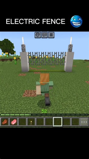Electric fence 😁💀 #minecraft