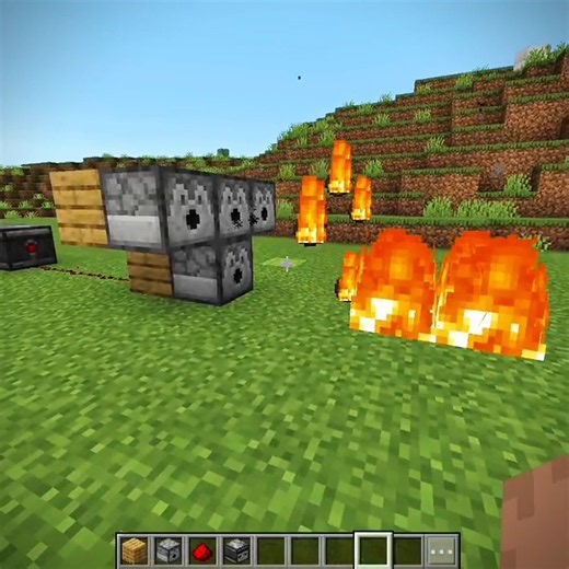 🤯 I Built Minecraft's Craziest Fire Trap! 🔥 #shorts #viral