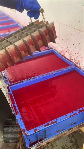 Crafting Blood Tofu: A Worker Uses Molds in the Production Process