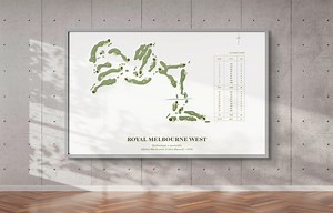 Royal Melbourne Golf Course Map Art Print | Alister Mackenzie Design - Etsy Canada