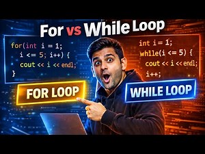 For Loop vs While Loop in C++ | Hindi Explanation | Beginners Tutorial