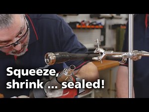 Demonstration of epoxy adhesive used with heat shrink boot