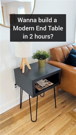 So cheap to build yet so stylish to use, the best of both worlds! #therehablife #diy #diyhome #diyproject #diyprojects #diyfurniture #easydiy #wooddesign #woodworkforall #woodworking #woodworker #wood #woodfurniture #furniture #furnituredesign #furnituremaker #endtable #endtables #hairpinlegs #modernfurniture #moderndesign #mcm #mcmfurniture #sidetable #sidetables #nightstand #nightstands #home #homeinspo #homeinterior | The Rehab Life