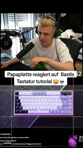 BastiGHG Tastatur Tutorial😭 #papaplatte #bastighg #clipsdetwich #tutorial #funnyvideo