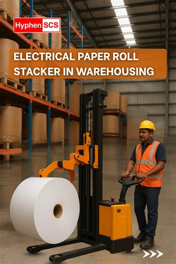 Hyphen SCS on Instagram: "Electrical Paper Roll Stacker in Warehousing! Introducing the Electrical Paper Roll Stacker – the ultimate solution for smooth, safe, and efficient paper roll handling in your warehouse. ✅ Electrical Paper Roll Stacker in Warehousing specifications: Capacity: 2000 Kg Type: Electrical Paper Roll Stacker Lifting Height: 1.6 – 3.5 m Fork Length: 2 m ✅ Key Features Explained:- • Smooth & Stable Lifting System Engineered to lift large paper rolls without wobble or strain, en