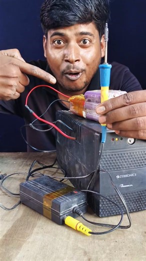homemade computer UPS 😲 #shorts #experiment #youtubeshorts