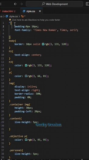 Create A Resume Using HTML, CSS #webdeveloper #css #html # #coding