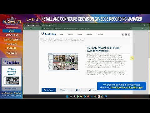 Geovision Lab - INSTALLATION AND CONFIGURATION OF GEOVISION GV- EDGE RECORDING MANAGER