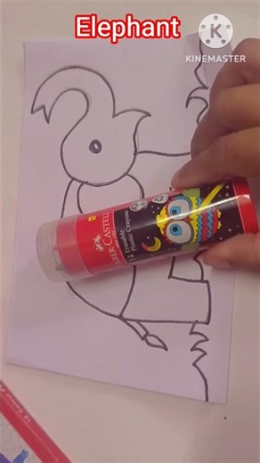 Cute Elephant Drawing & Coloring 🐘🎨| Easy Elephant Drawing for Kids | Coloring Fun 🐘