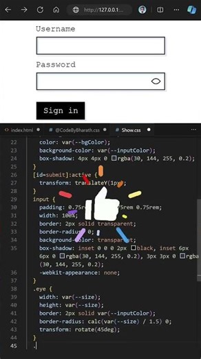 sign up page for beginners #coding #frontendcourse #codingbat #csscoding #python #programming