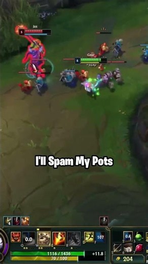 Health Stack Gnar Vs Jax!🔥#leagueoflegends #gnar #gnarclips #shorts