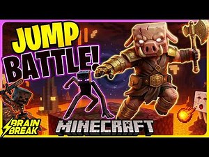 ⚡️ Minecraft Nether Brain Break ⚡️ Super Jump Battle ⚡️ Just Dance Challenge ⚡️ Coach W
