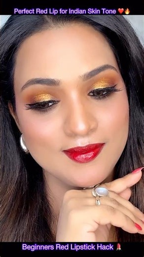 How To Apply Red Lipstick For Beginners | Bold Red Lip Tutorial #Shorts