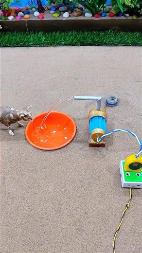 tractor science project mini water pump project cow water bath #mini_tractor #project # 751