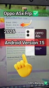 Oppo A5x Frp bypass Android 15 android multi tool one click