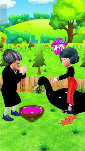 Scary Teacher vs Tani Feeds Funny Duck | 3D Cartoon Animation #shorts