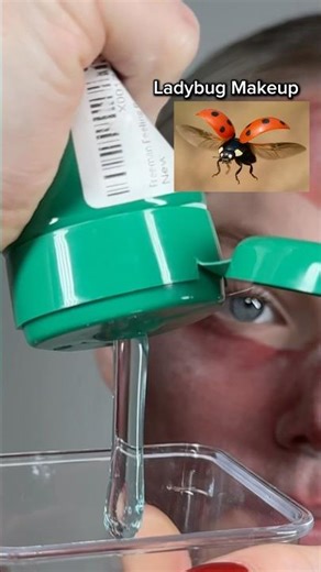 I TURNED INTO A LADYBUG? 🐞#creativemakeup #MakeUptransformation #Makeup