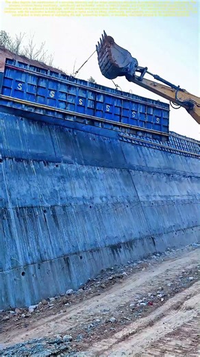Concrete Retaining Wall or Slope Protection Construction Process