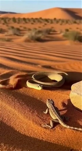 “Lizard Escapes Deadly Rattlesnake Attack!” #animals #wildlife #wildlifeconservation #rattlesnakes