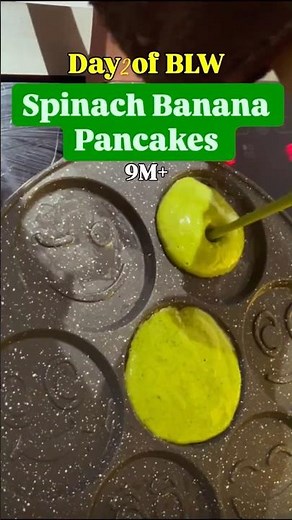 🥞 Spinach Banana Pancakes for Babies 9+ Months | Healthy Baby-Led Weaning (No Sugar, No Salt)