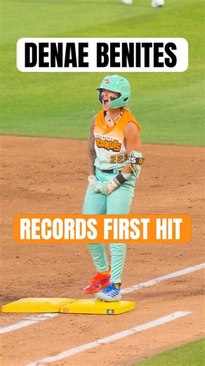 Denae records her first career Banana Ball hit in her homecoming game! #vegas #sports #shortsfeed