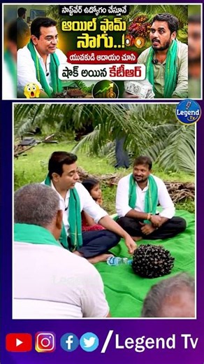 అక్కడ సాఫ్ట్వేర్ ఇక్కడ పొలం పని | KTR interaction with Oil Palm Farmers | Legend Tv