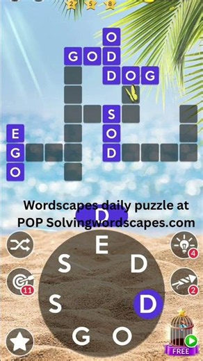 Wordscapes daily puzzle july 29 Answers