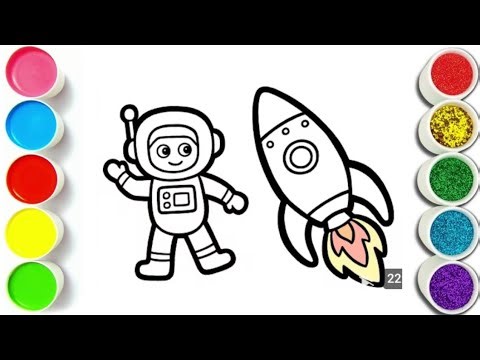 How to draw Drawing and painting a Space Adventure picture for Kids Easy Drawing How to Draw