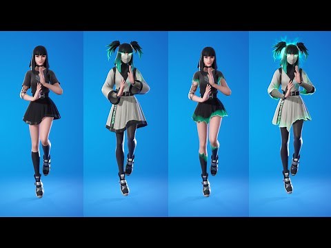 All Charlotte Skin Styles with Hand Forged Emote -- Fortnite Battle Royale