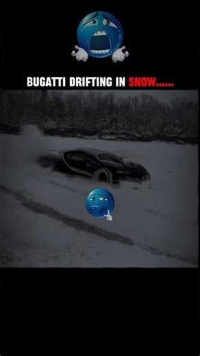 BUGATTI SNOW DEIFT....🤯📈 #cars #trending #trollface #bugatti #drift