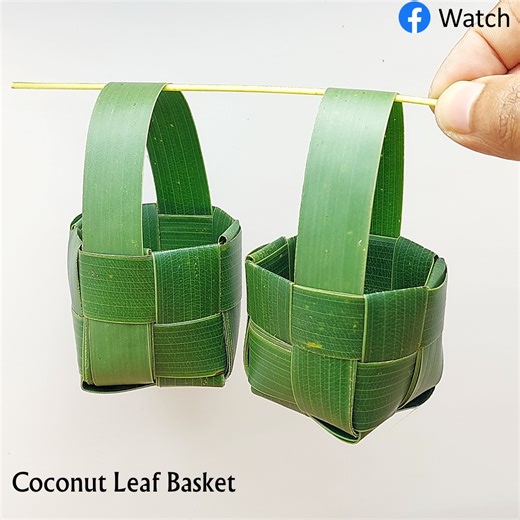 Watch How to Make Basket From Coconut Leaves. DIY Easy Coconut Leaf Craft Ideas🌴 Handmade Craft Activities With Real Leaves😍 | Creative Art & Craft Ideas