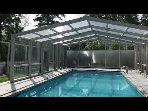 Covers in Play Retractable Swimming Pool Dome Opened with a Push of a Button - Lakewood, NJ