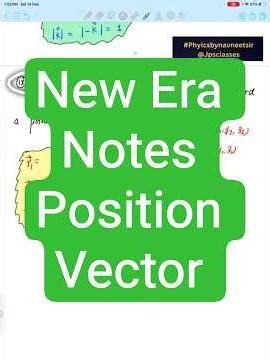 12 ) Position Vector 🔥 | Concept, Formula & Problems | Class 11 Physics | JEE & NEET