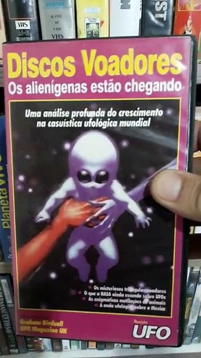 VHS Discos voadores Os alienígenas estão chegando vhs revista ufo 1997