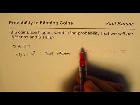 Probability of Exactly 5 Heads in 8 Coins Flip